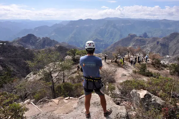 overlooking copper canyon
