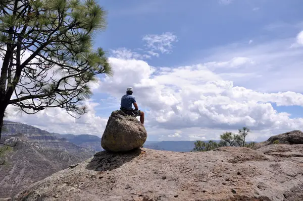 overlooking the canyon