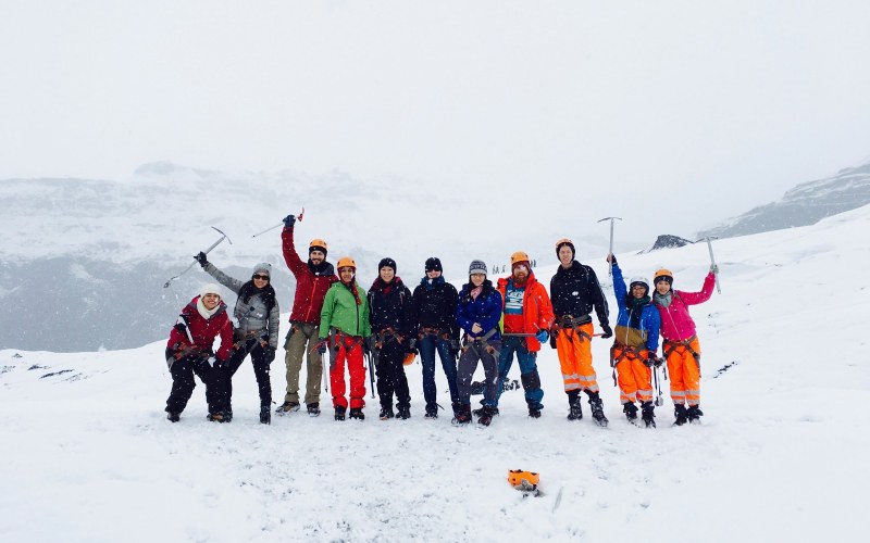 glacier hiking