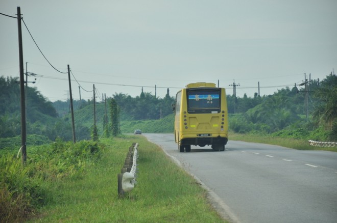 chasing our bus