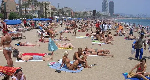 Naked girls on crowded beach Enjoy A Barcelona Topless Beach It S Family Friendly Too