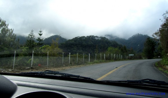 front view driving in Mexico