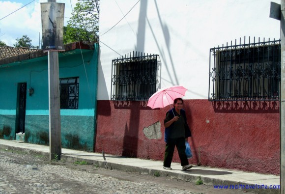 lady walking in town lady walking in town