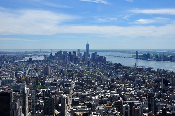 lower manhattan from empire state
