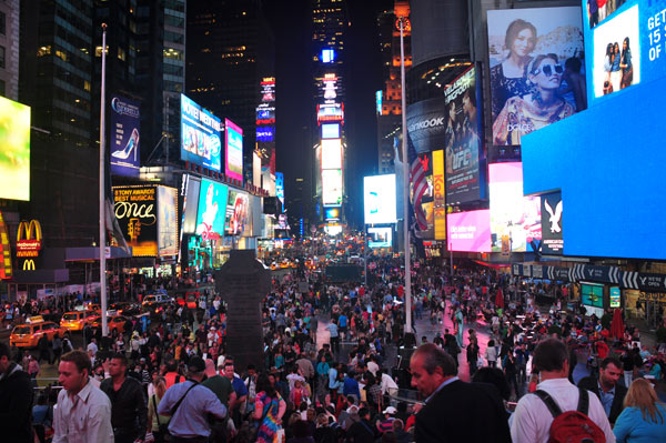 times square at night