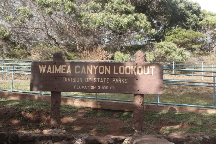 waimea canyon lookout waimea canyon lookout