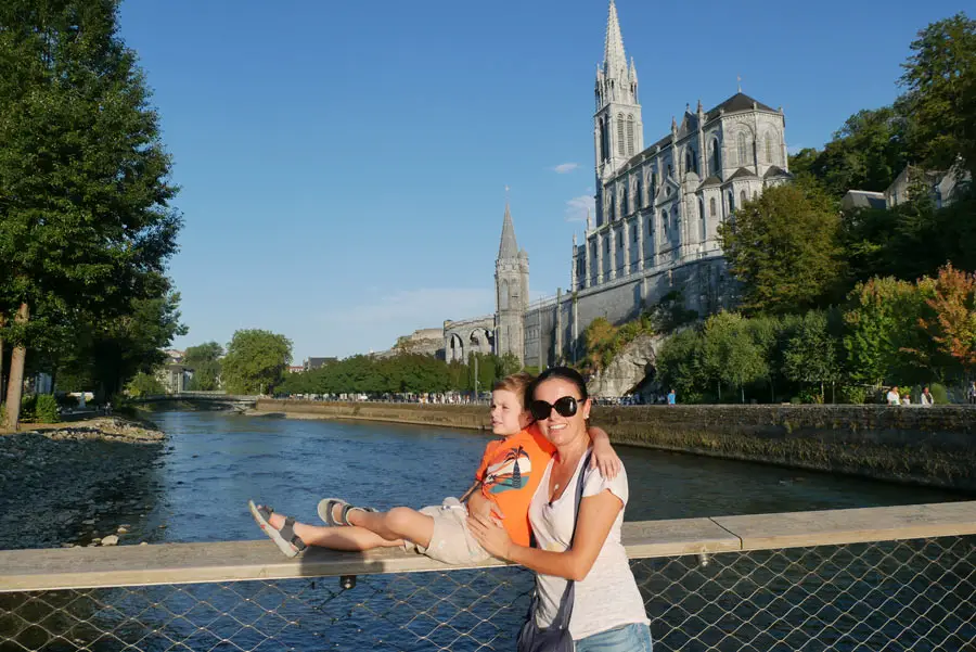 lourdes-river-with-kids lourdes river fun
